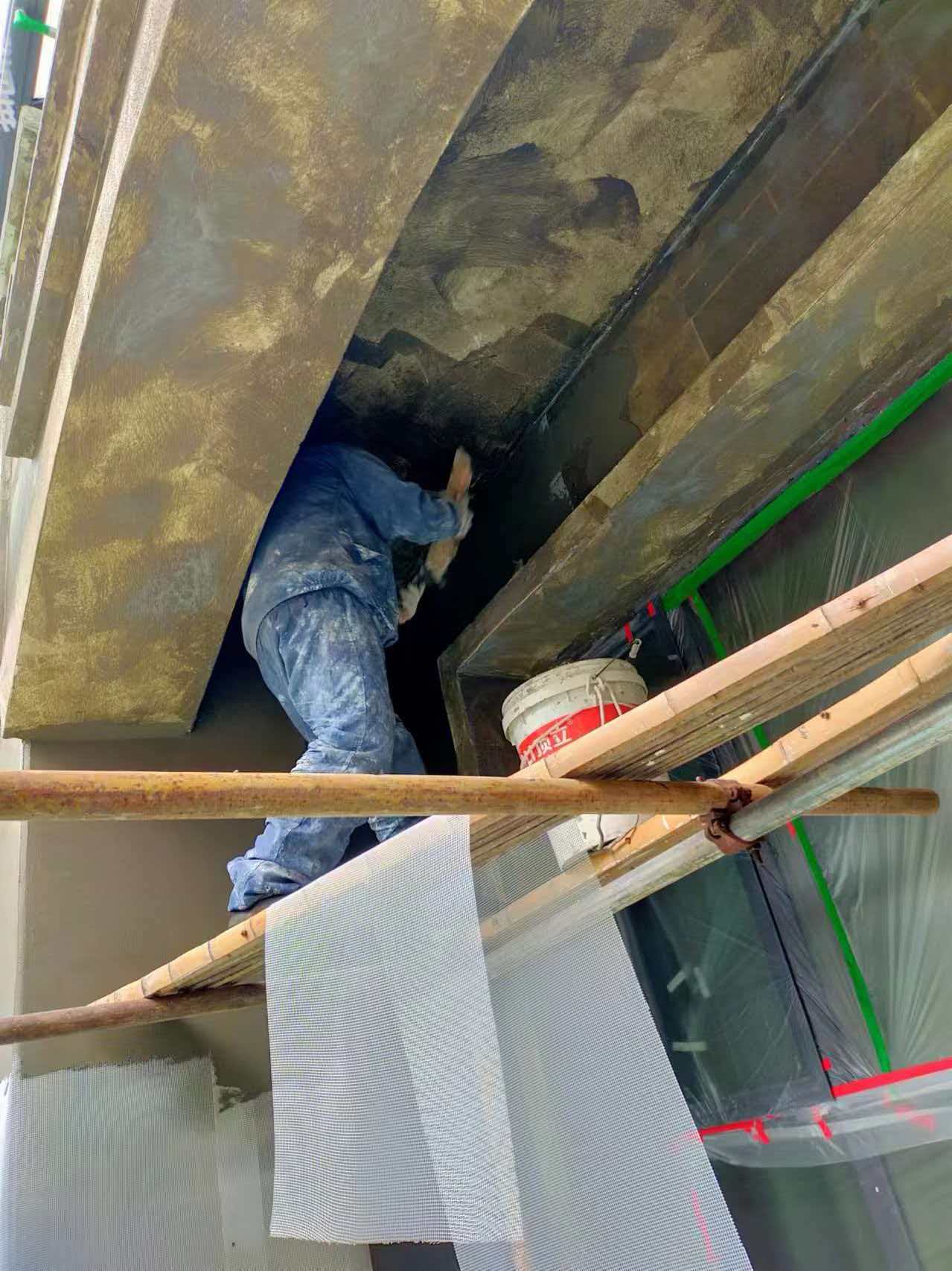 Exterior wall insulation application photo 1